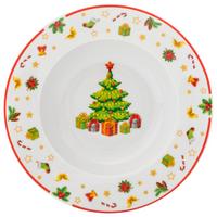 Mélytányér Doro - piros/fehér, Design, kerámia (21,6/3,7cm) - Luca Bessoni