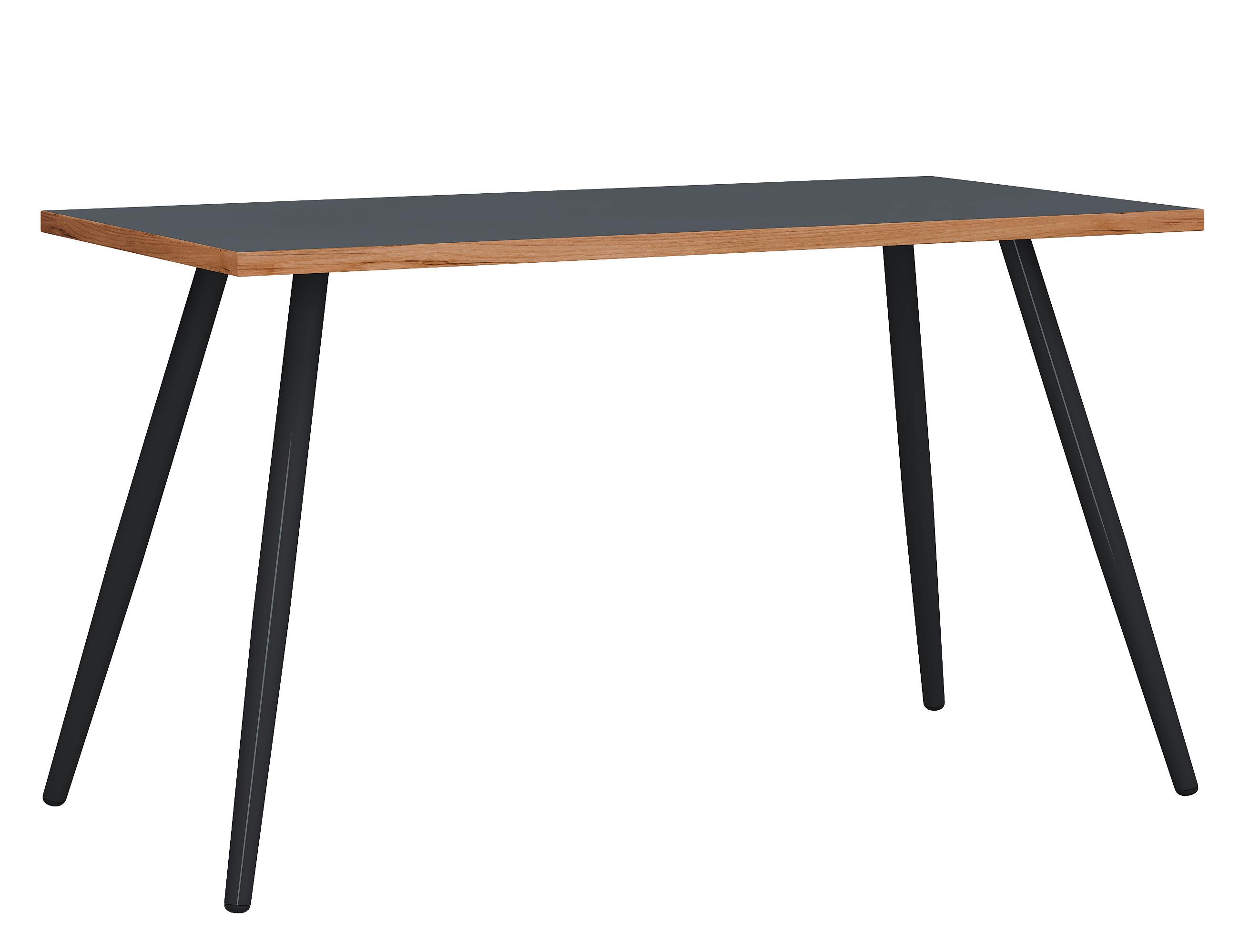 Schreibtisch Salia Anthrazit/Eiche Dekor L: 138cm - Honigeiche/Anthrazit, Design, Holzwerkstoff/Metall (138/80/70cm) - MID.YOU