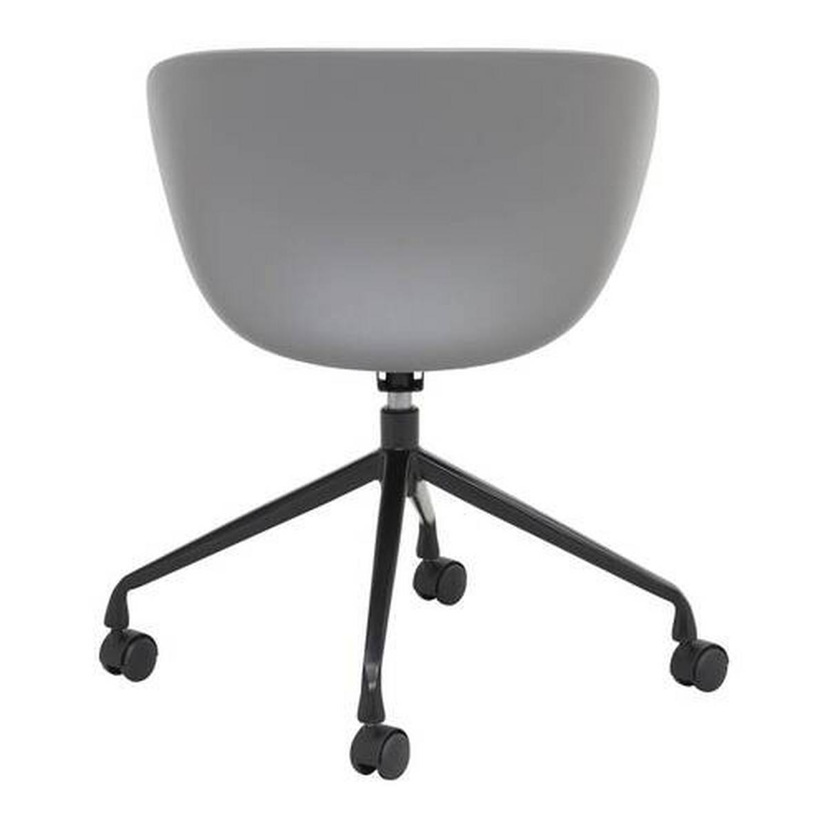 Otočná kancelářká židle LIA Šedá - šedá/černá, Moderní, kov/textil (56,5/75,5/51cm) - Bessagi Home