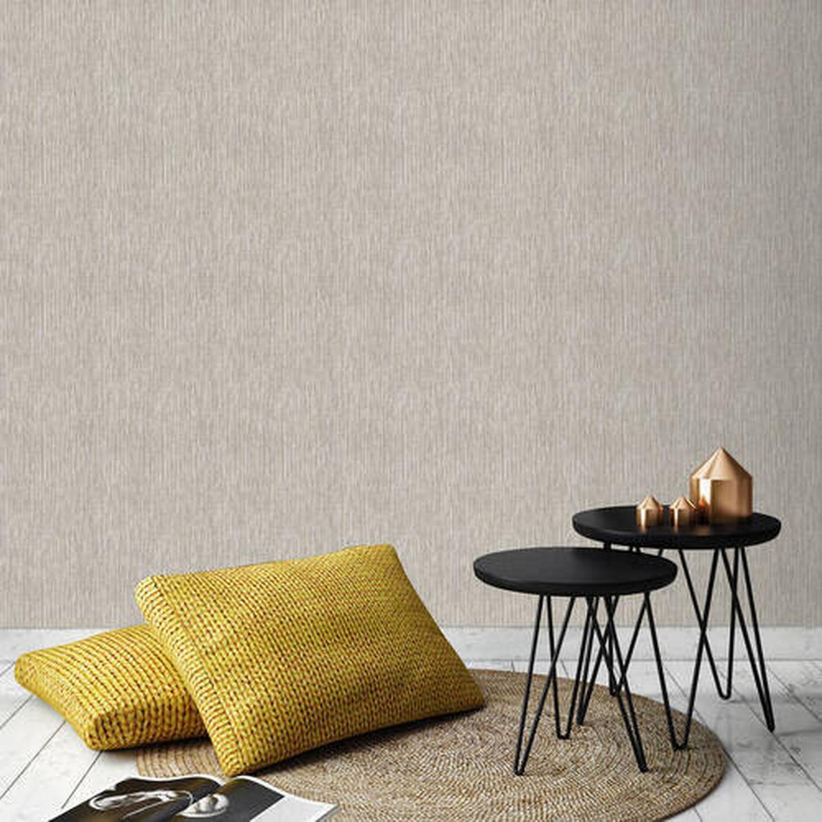 Vliestapete 105156 - Beige, Basics, Papier/Kunststoff (52/1000cm)