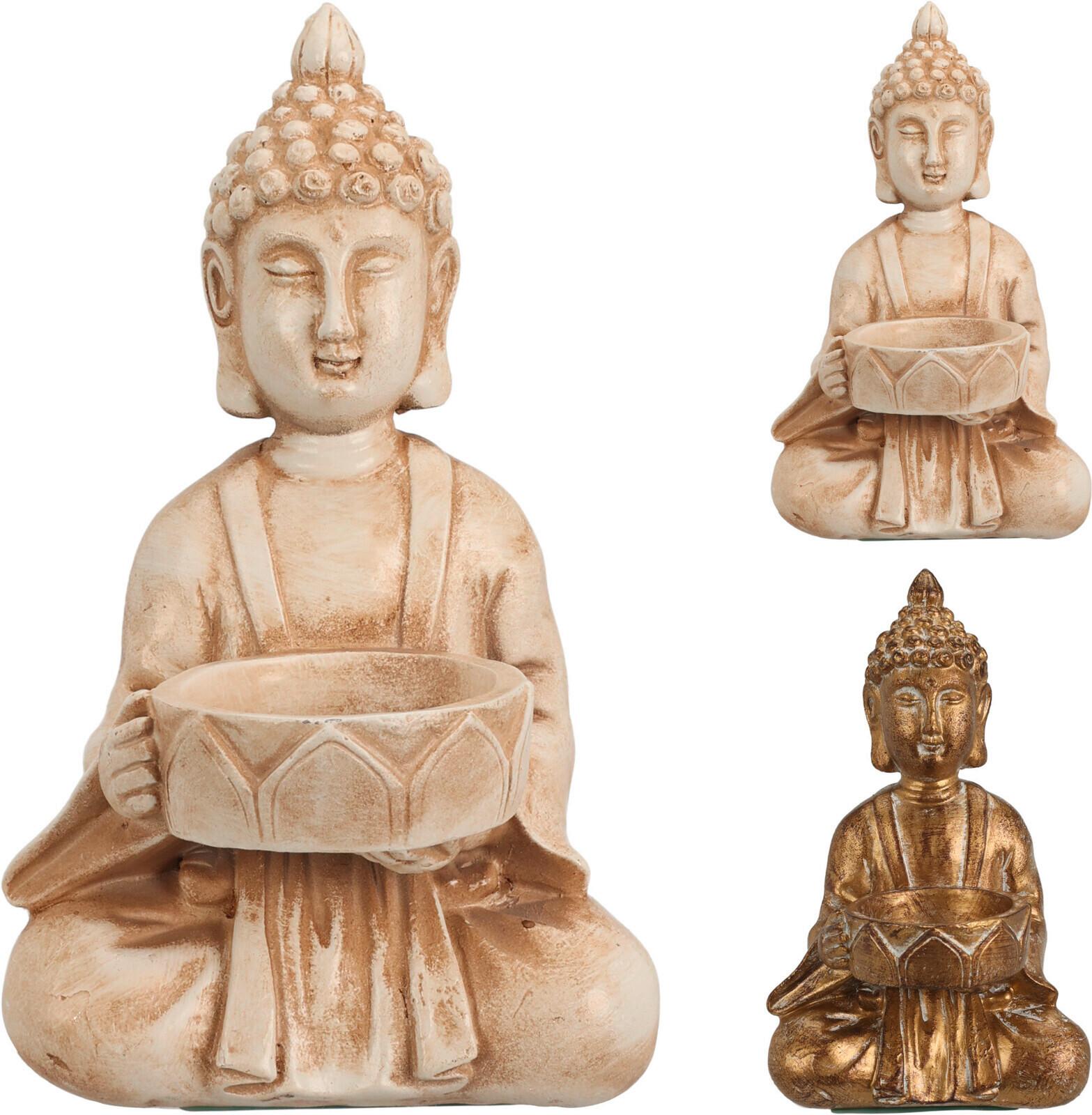 Szobor Buddha - Basics, műanyag (8,5/8,5/14cm)