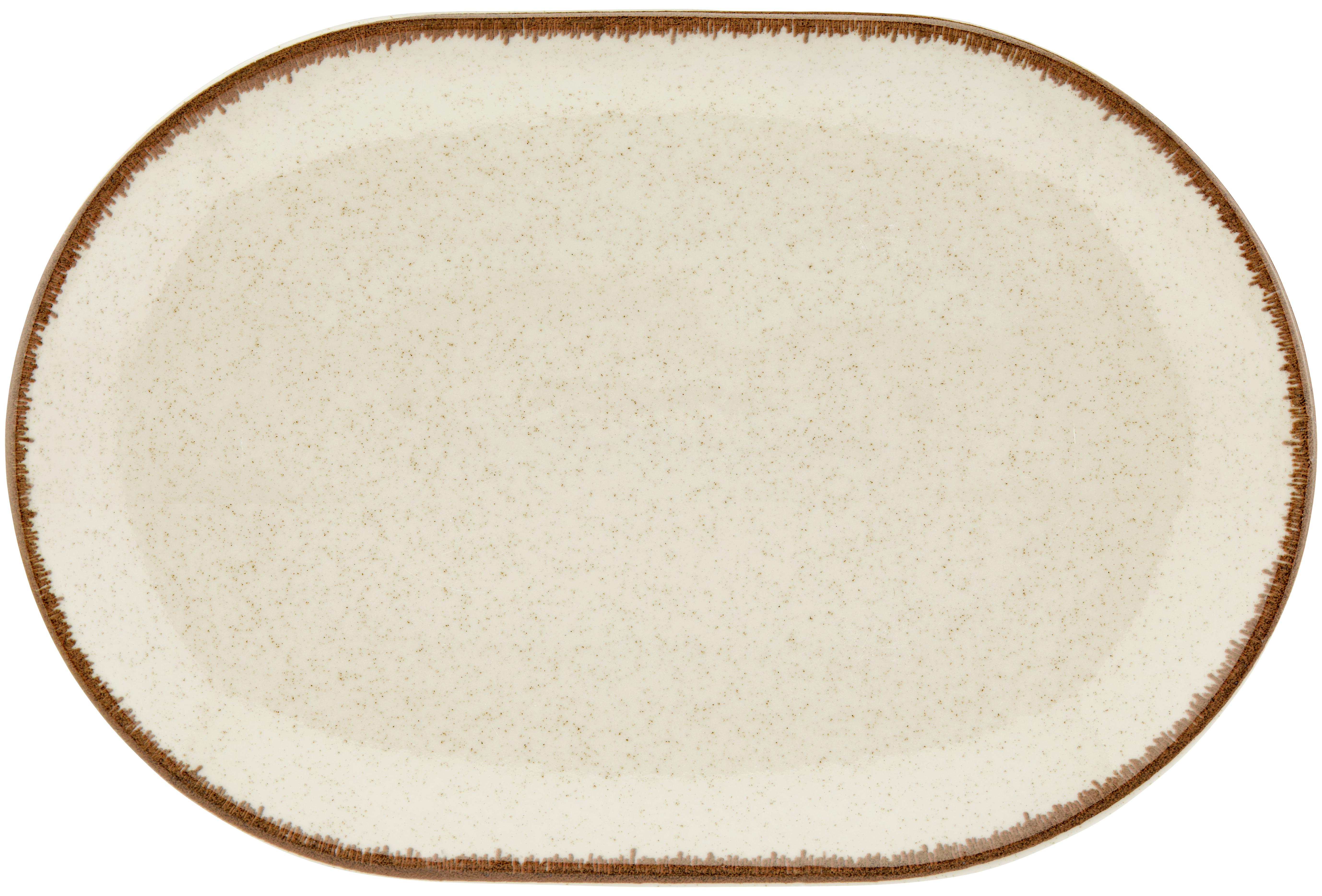 Servierplatte in Beige