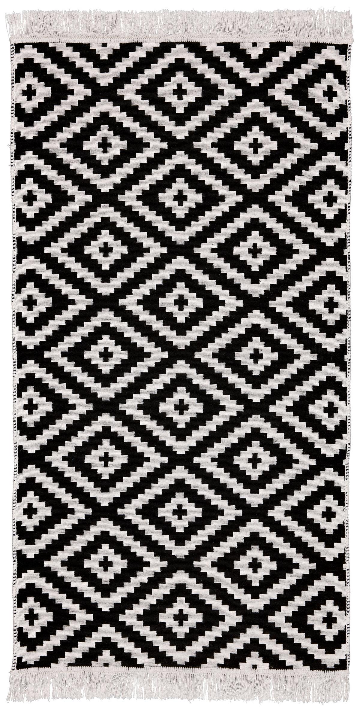 RUČNĚ TKANÝ KOBEREC Inaya 1, 80/150cm - bílá/antracitová, Moderní, textil (80/150cm) - Mömax