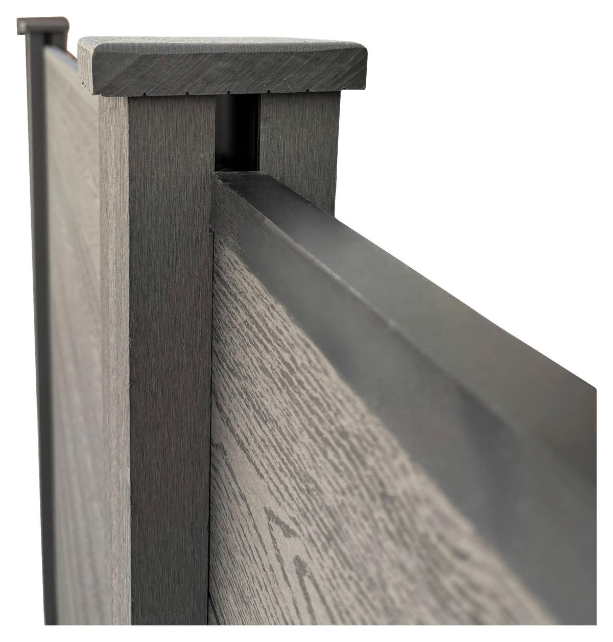 Wpc Zaunpaket 5 Elemente, 6 Pfosten, Einfaches Stecksystem - KONVENTIONELL (910/185/10cm) - Prestige Home