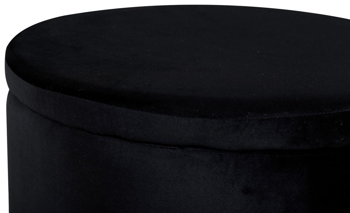 Pouf Dunken - Schwarz, Design, Textil (51/43/51cm) - Livetastic