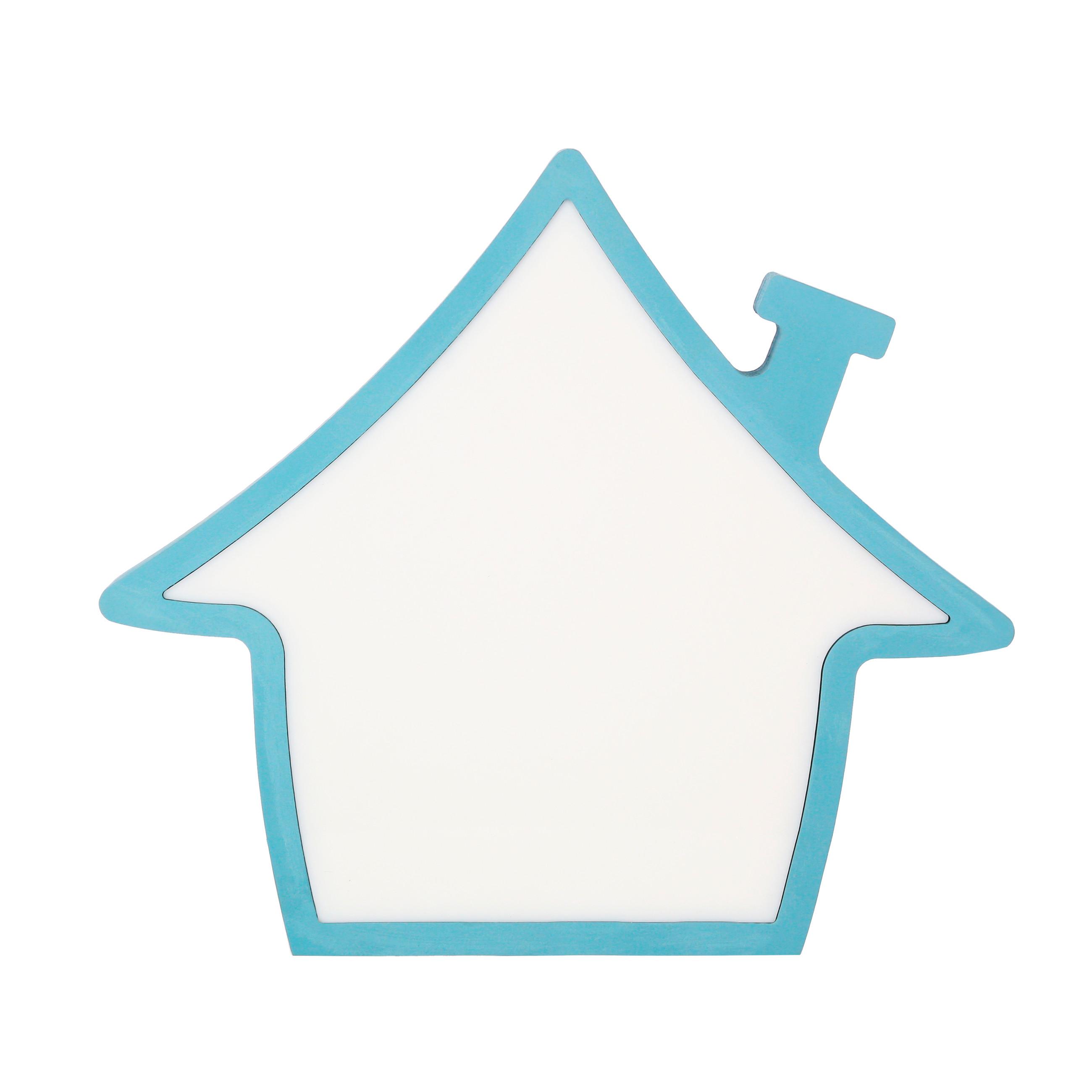 Kindertischleuchte 41-11800 House - Blau, Basics, Holzwerkstoff/Kunststoff (27/3.5/24cm)