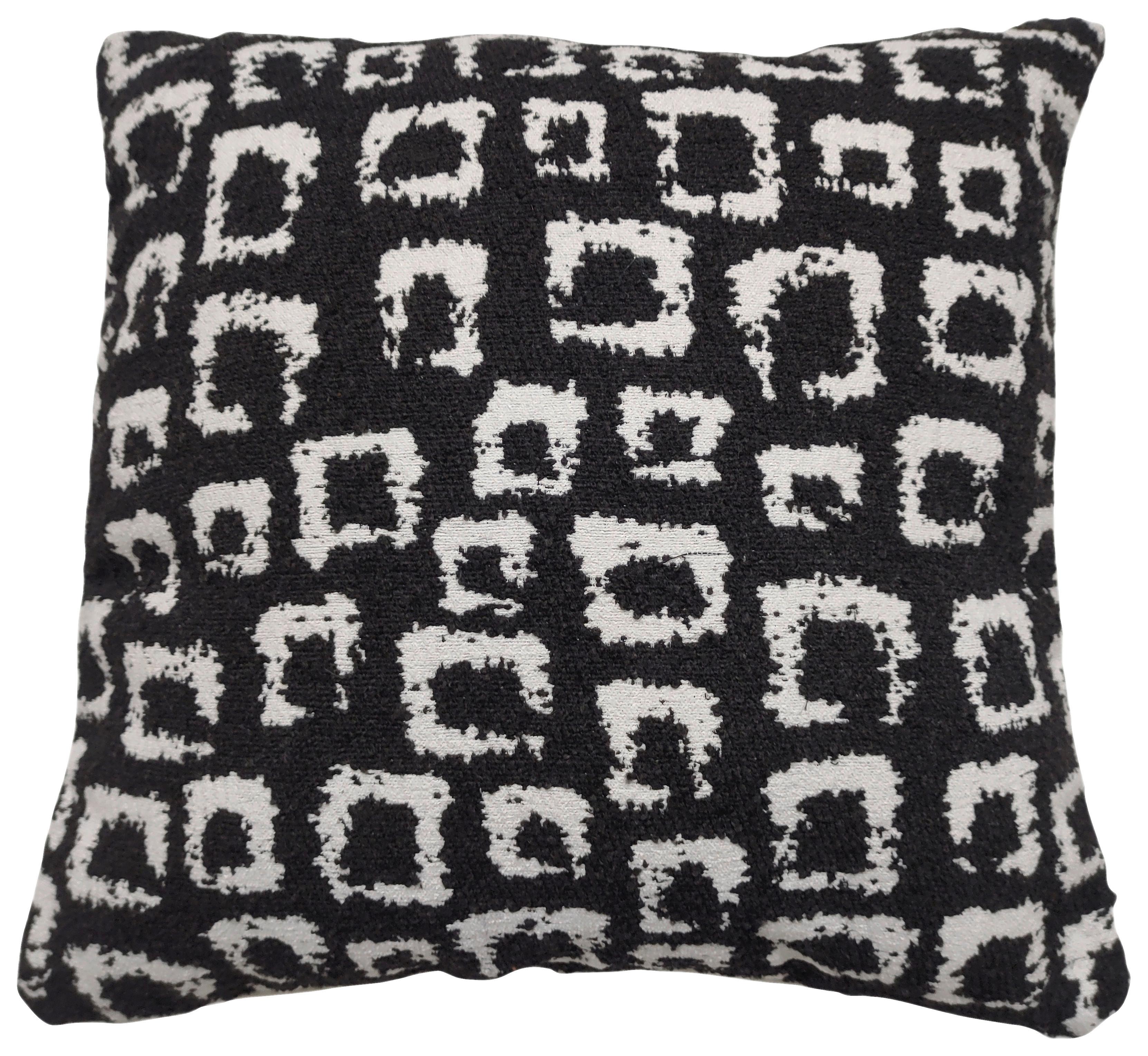 Díszpárna Jacky Kb. 45/45cm - fekete/fehér, Modern, textil (45/45cm) - Luca Bessoni