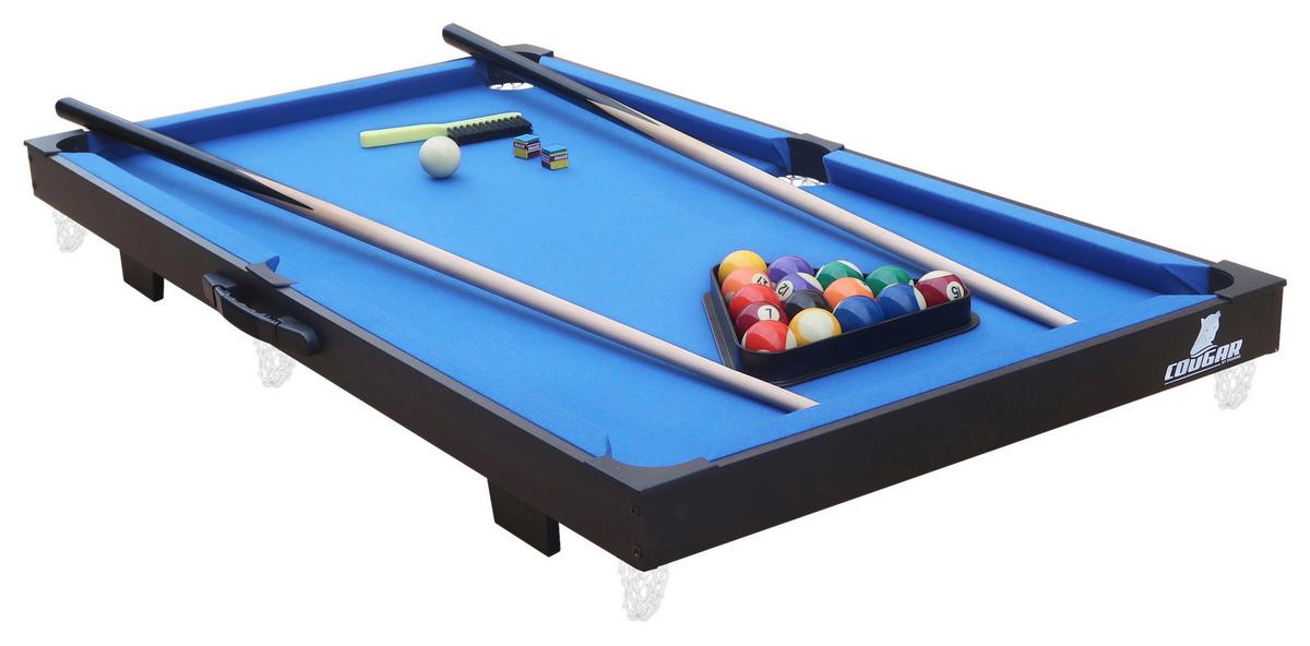 Billardtisch C025.001.00 - Blau/Schwarz, KONVENTIONELL, Holz/Kunststoff (64/12/118cm) - Ambia Garden