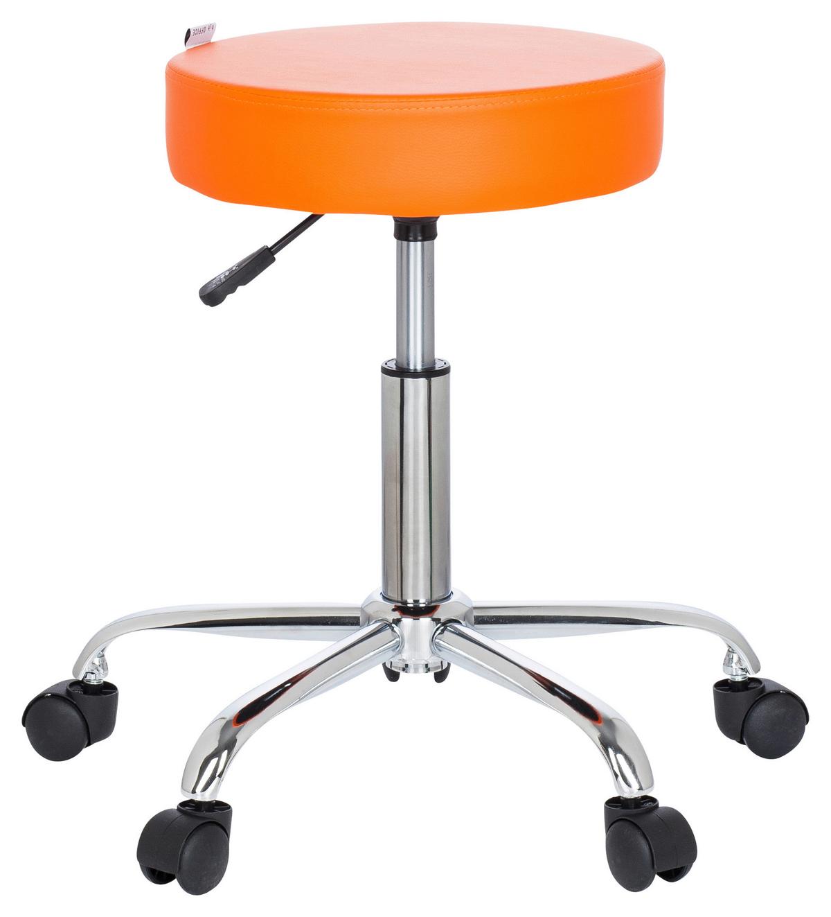 Bürohocker Operator Ii Orange - Chromfarben/Orange, MODERN, Kunststoff/Textil (57/45/57cm) - MID.YOU