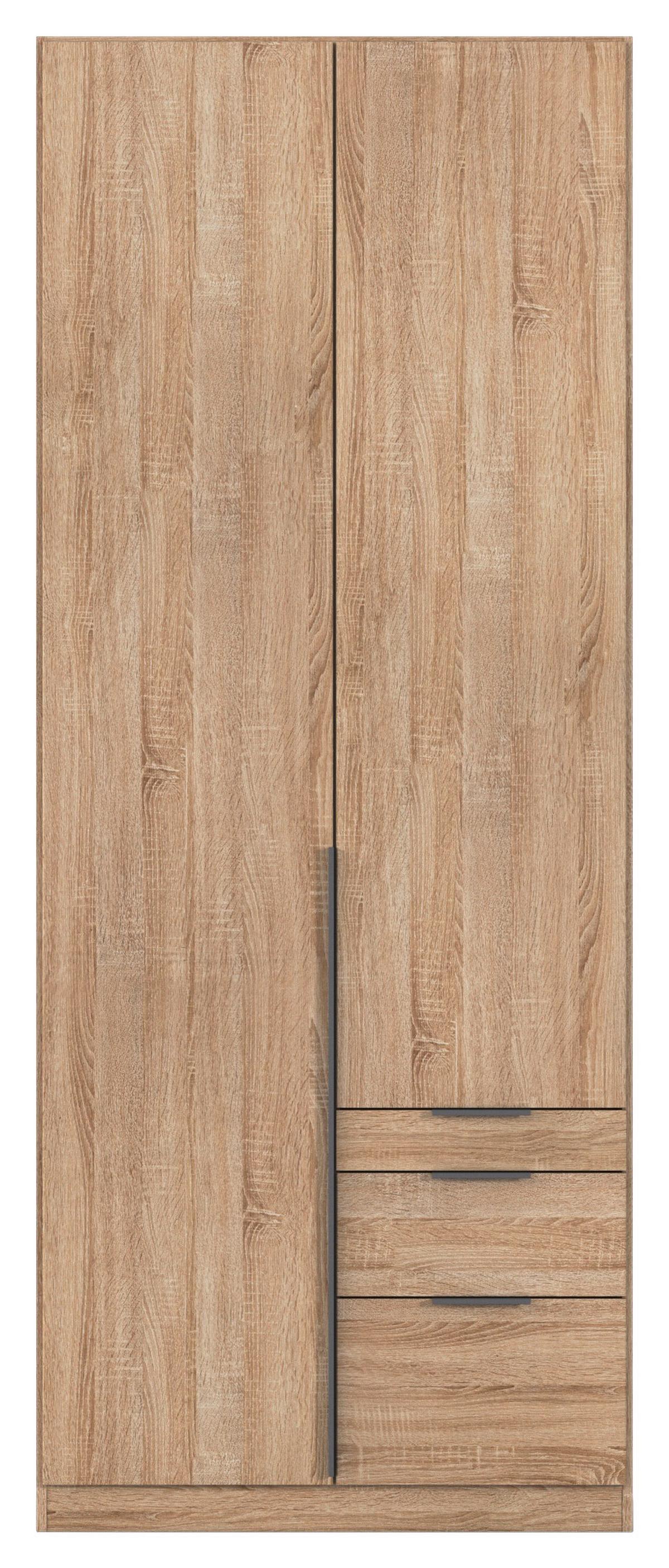 Drehtürenschrank Alabama, Sonoma Eiche B: 91 Cm - Sonoma Eiche, MODERN, Holzwerkstoff (91/229/54cm) - Rauch Möbel