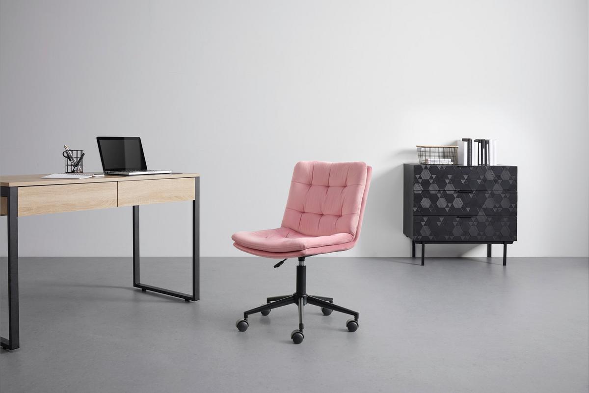Kancelárska stolička EASY II -EXKLUSIV- - pink/čierna, Konventionell, kov/textil (44/92-102/53cm) - Mömax