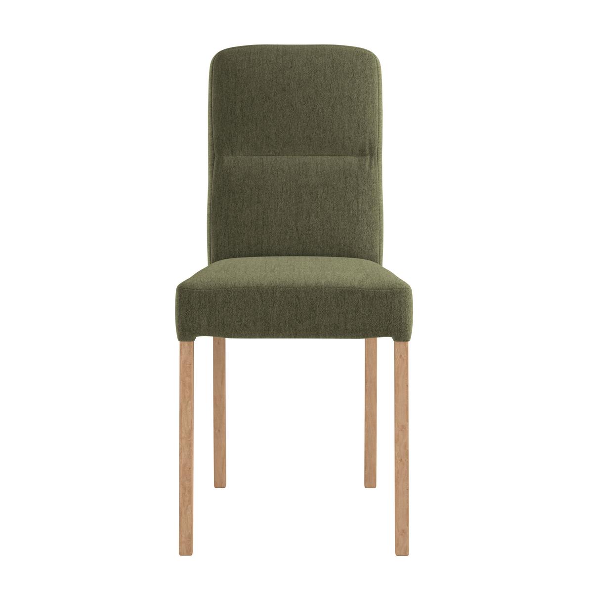 Stuhl Emma Ii - Eichefarben/Grün, KONVENTIONELL, Holz/Textil (43/91/58cm)