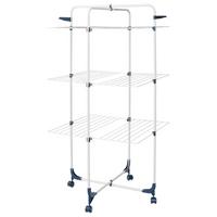 Ruhaszárító Torony Tower - sötétkék/fehér, Konventionell, műanyag/fém (70/65/136cm) - Homezone