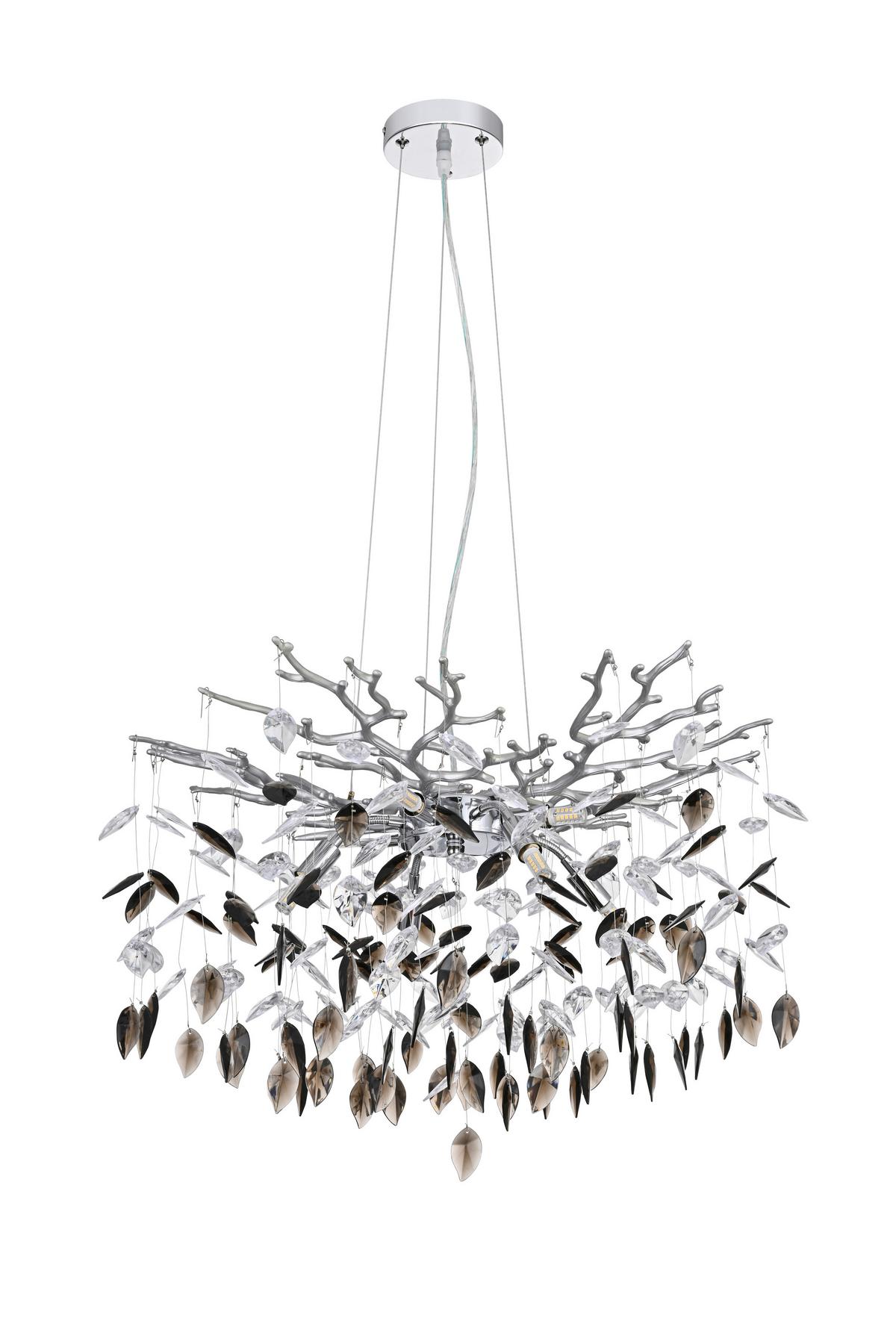 Hängeleuchte Christof - Klar/Chromfarben, Basics, Kunststoff/Metall (61/120cm) - James Wood