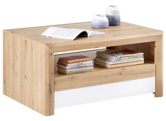 Konferenčný Stolík Kashmir New - farby dubu/biela, Moderný, kompozitné drevo (100/50/69cm) - James Wood Konferenčný Stolík Kashmir New - farby dubu/biela, Moderný, kompozitné drevo (100/50/69cm) - James Wood