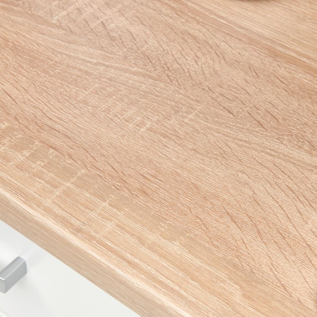 Küchenzeile Economy mit Geräten 270 cm Weiß/Eiche Dekor Modern - Eichefarben/Weiß, Basics, Holzwerkstoff (270cm) - Respekta