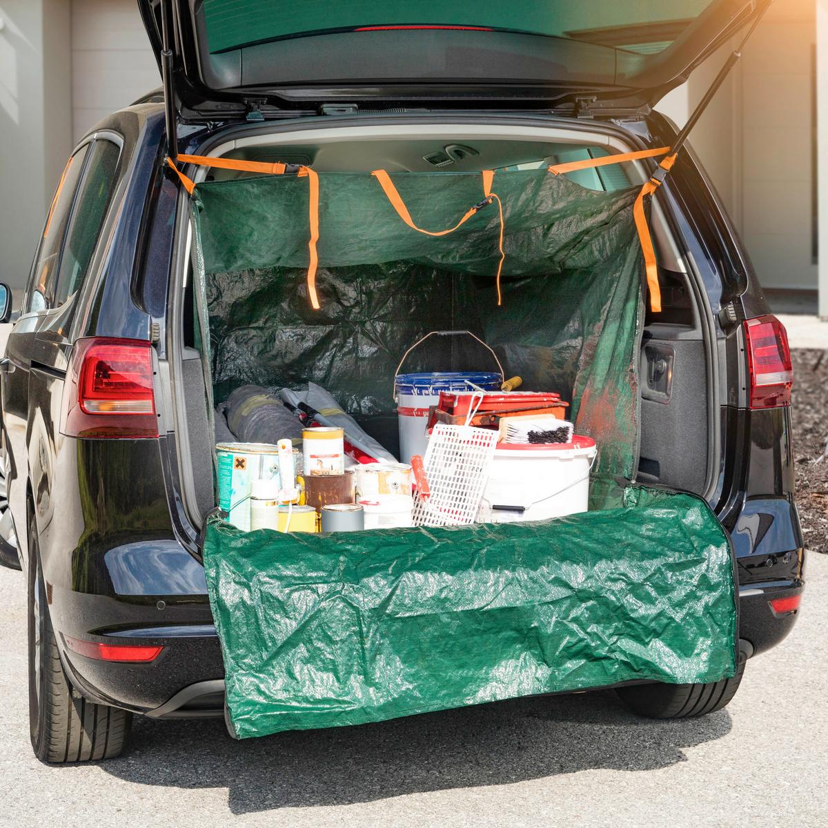 Schutzplane Grün Schutz+transportsack - Grün, Basics, Kunststoff (120/70/170cm)