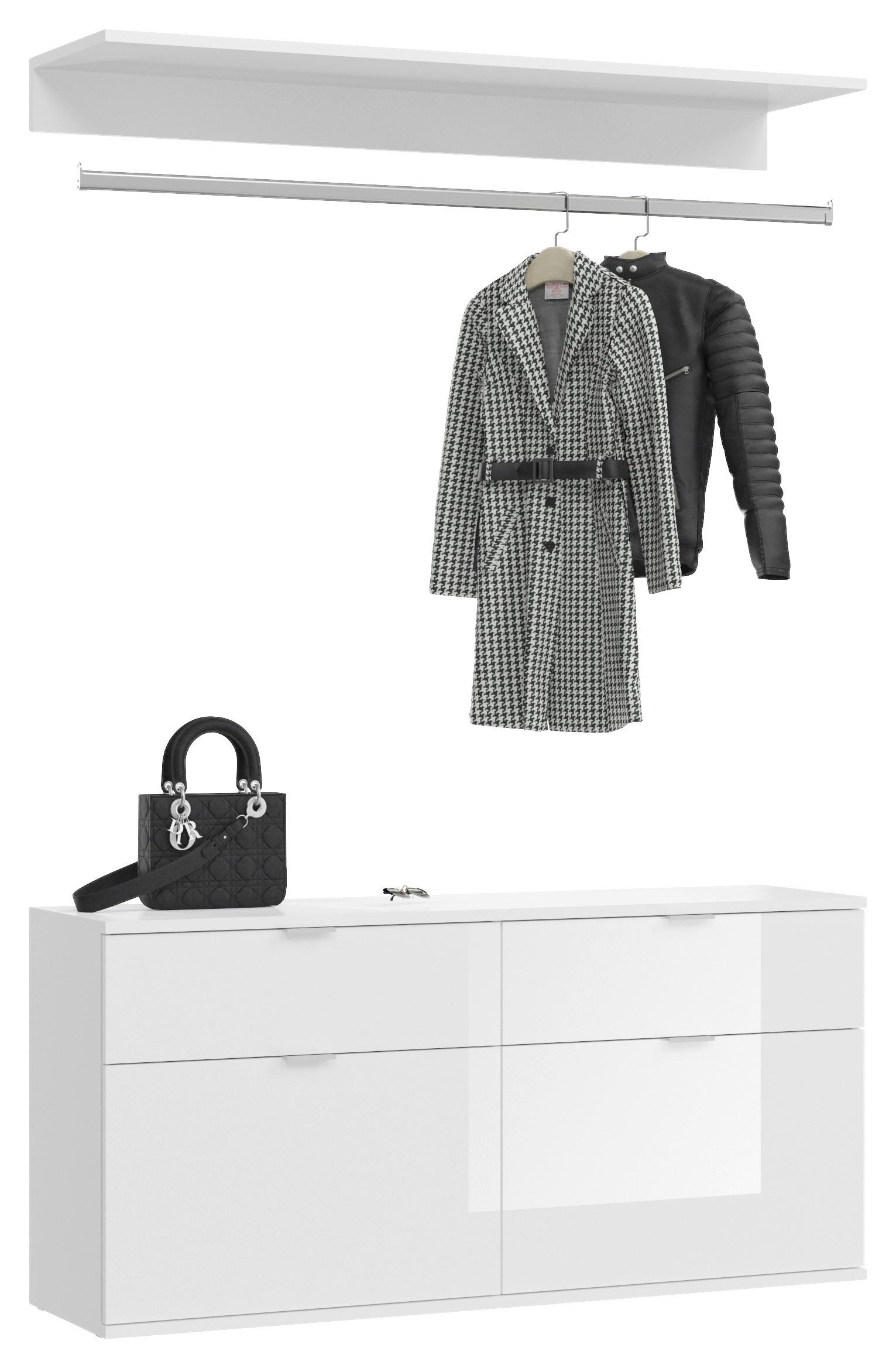 Garderoben-set Projekt X Weiß 2-Tlg.