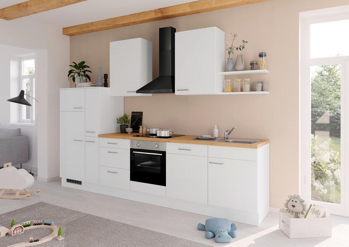 Küchenleerblock Ip3150 - Eichefarben/Weiß, Design, Holzwerkstoff (330cm) - Impuls