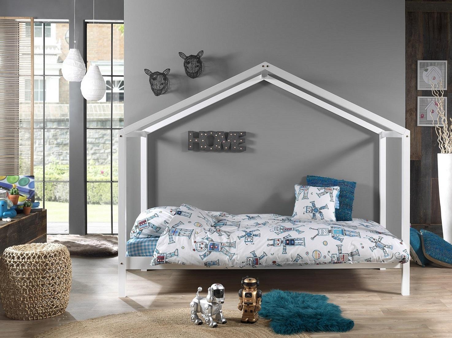 Hausbett Dallas 90x200 cm Kiefer Weiß - Weiß, MODERN, Holz (90/200cm) - MID.YOU