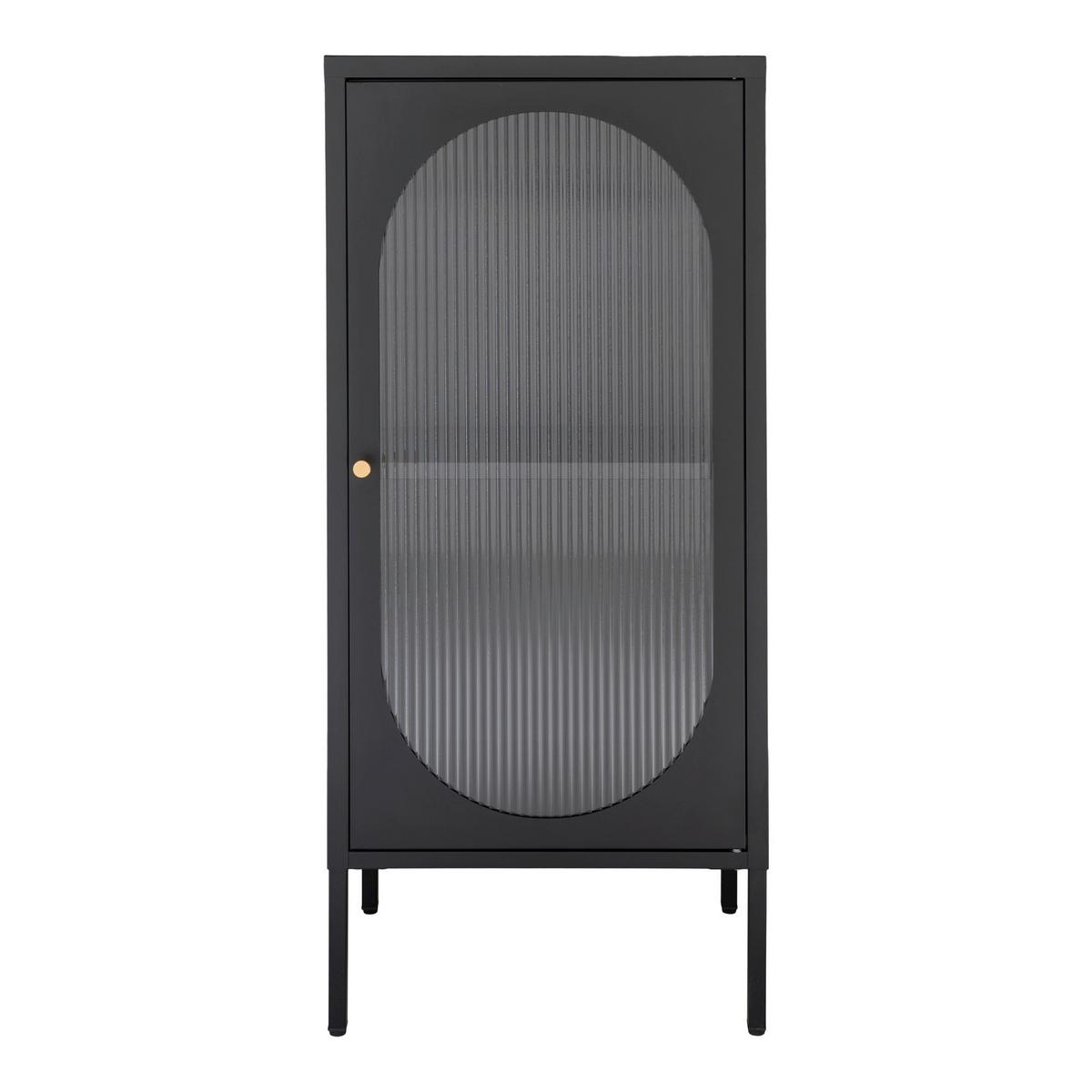 GARDEROBENSCHRANK Adelaide Schwarz B: 50cm - Transparent/Schwarz, Design, Glas/Metall (50/110/50cm) - MID.YOU