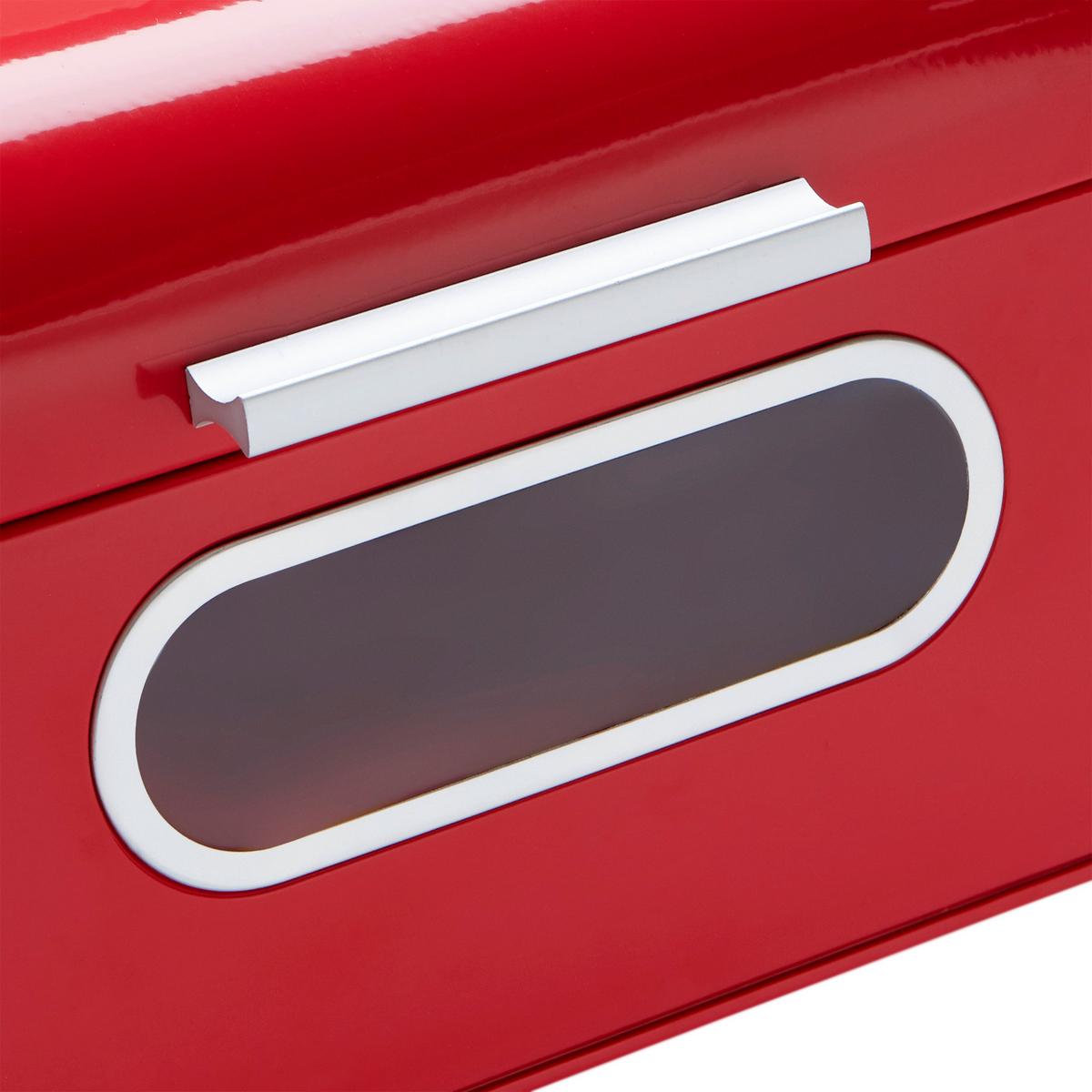 Brotkasten Echtwerk Retro - Rot, MODERN, Metall (42,5/23,8/17,0cm) - Echtwerk