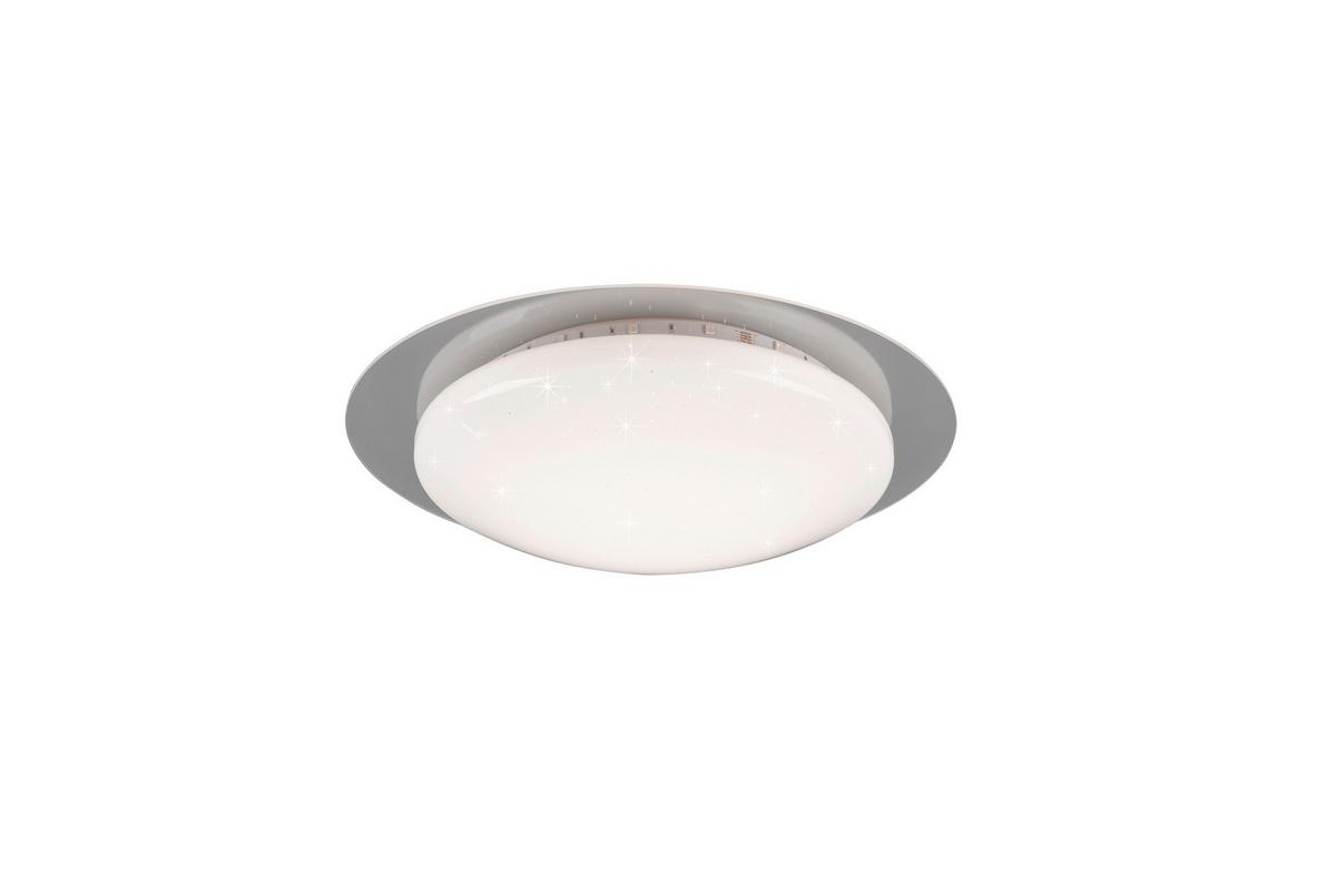 Led-deckenleuchte Ø 35 Cm Mit Sternenhimmel - Klar/Weiß, Basics, Kunststoff (35/8,7cm)