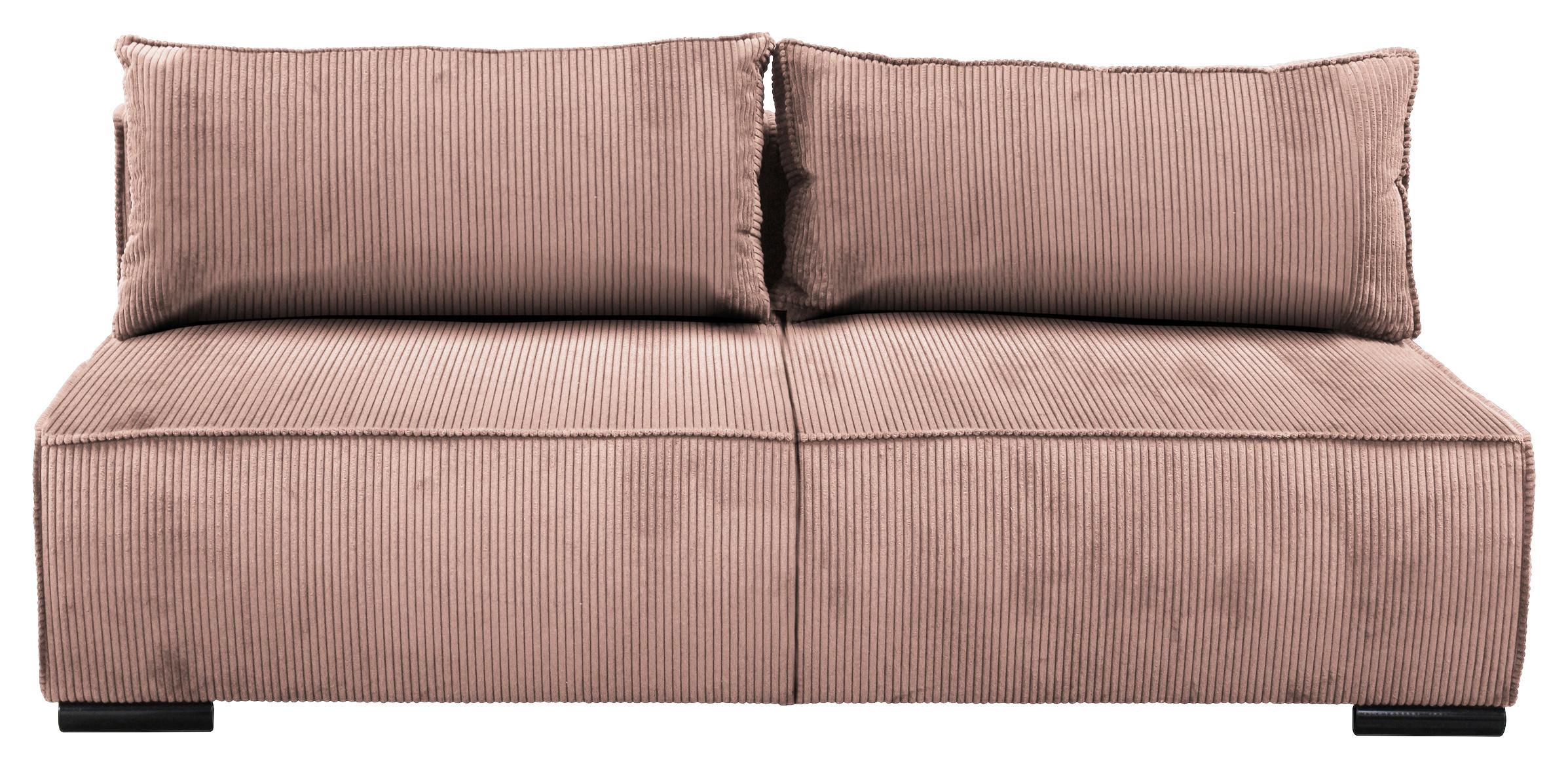 Schlafsofa Flow Rosa B: 202 cm - Schwarz/Rosa, Design, Textil (202/90/99cm) - MID.YOU