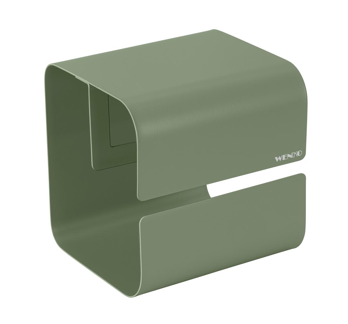 DRŽÁK NA TOALETNÍ PAPÍR TURBO-LOC LIZAN - zelená, Moderní, kov (14/14,5/13,7cm) - Mömax