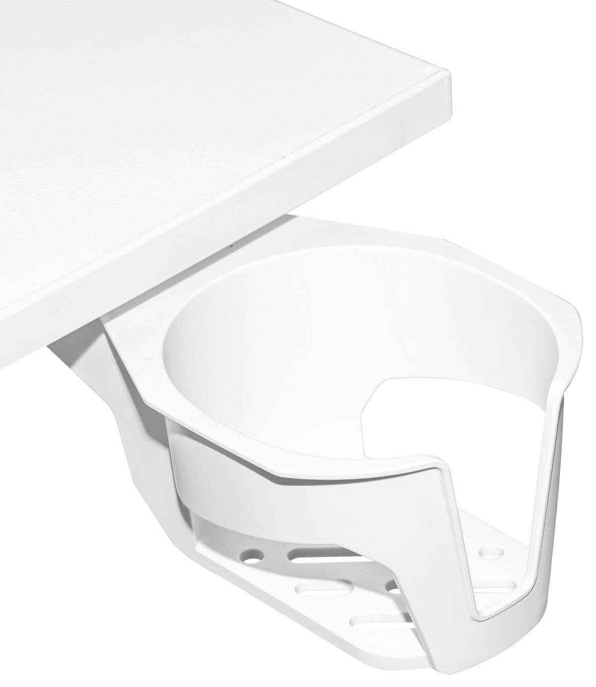 Psací stůl GEORGE - bílá, Moderní, kov/kompozitní dřevo (72,5/48.5-74/48cm) - Mömax