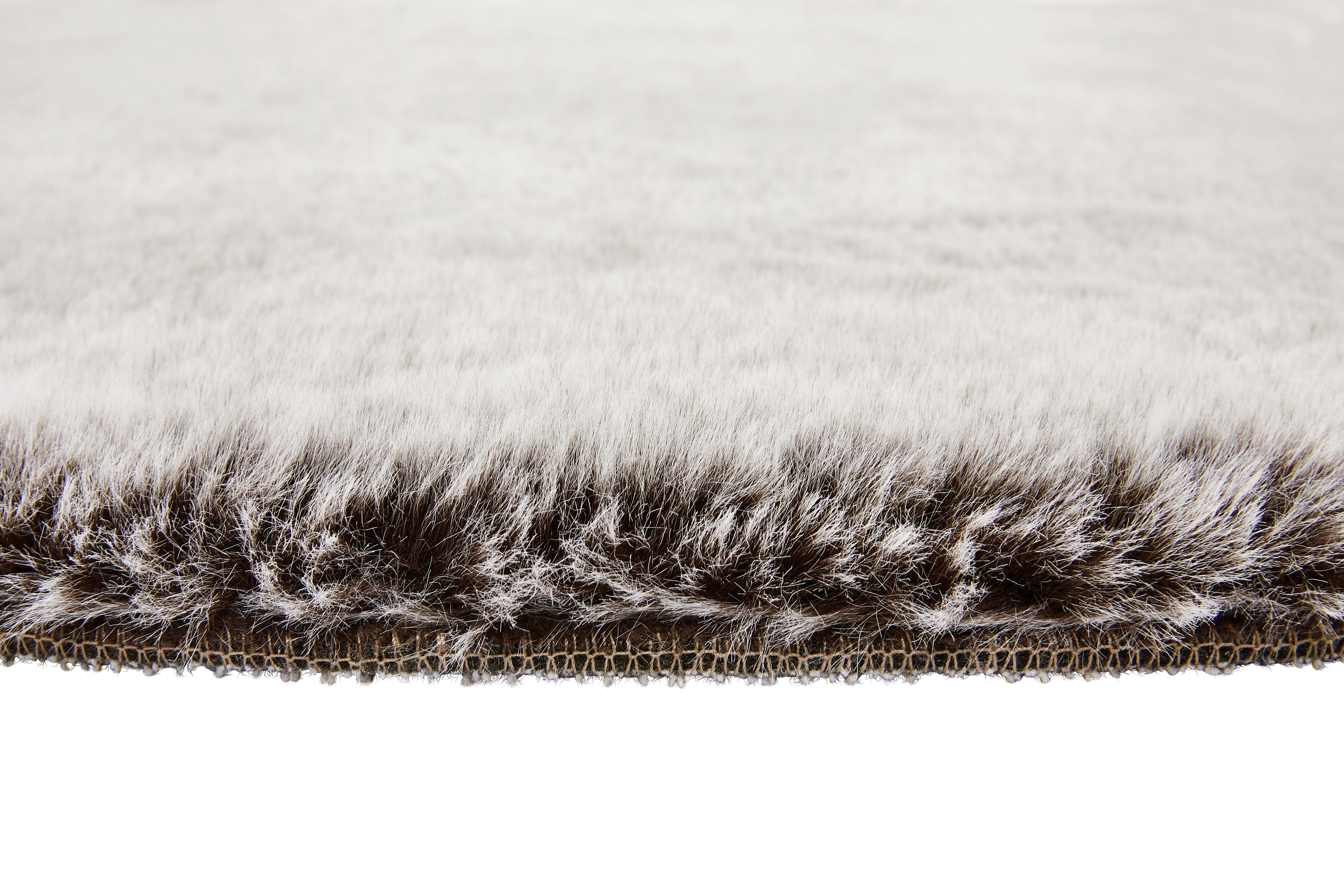 Szörme Szőnyeg Leni Átmérő Kb. 80cm - sötétbarna, Modern, textil (80cm) - Luca Bessoni