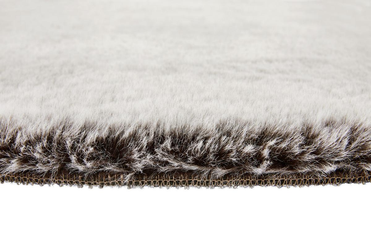 Szörme Szőnyeg Leni Átmérő Kb. 80cm - sötétbarna, Modern, textil (80cm) - Luca Bessoni