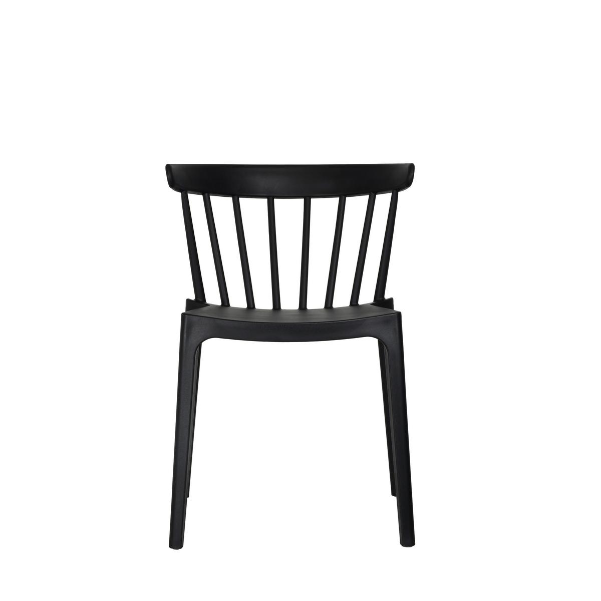 Stapelsessel 4x Windson – Stuhl Schwarz - Schwarz, Basics, Kunststoff (54/75/53cm)