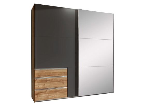 Schwebetürenschrank mit Spiegel 250cm Level 36a, Graphit Dekor - Eichefarben/Graphitfarben, MODERN, Glas/Holzwerkstoff (250/216/65cm) Schwebetürenschrank mit Spiegel 250cm Level 36a, Graphit Dekor - Eichefarben/Graphitfarben, MODERN, Glas/Holzwerkstoff (250/216/65cm)