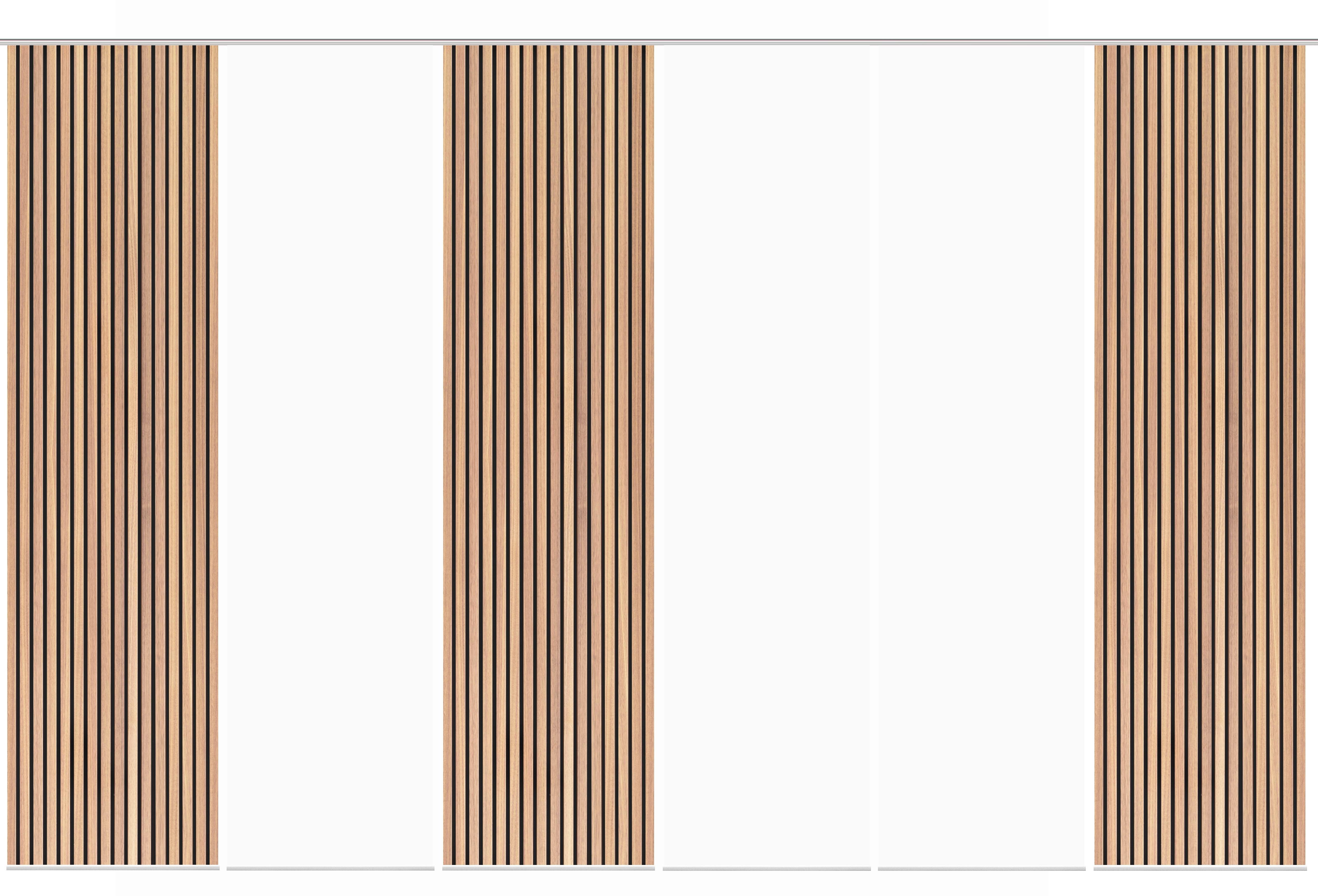 Flächenvorhang Panilo 6er Set - Braun, Trend, Textil (60/245cm)