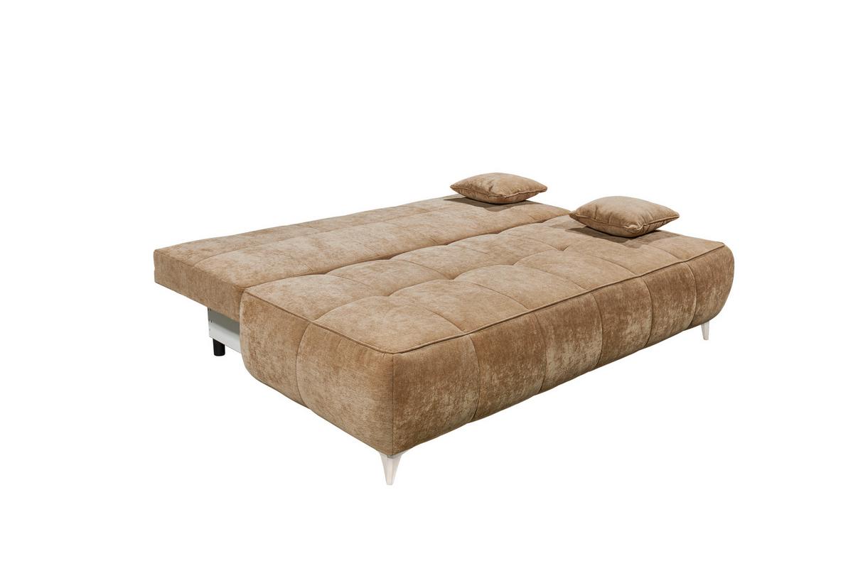 Schlafsofa Elisa Braun, Schlaffunktion - Kaschmir/Braun, MODERN, Textil (215/96/106cm) - MID.YOU