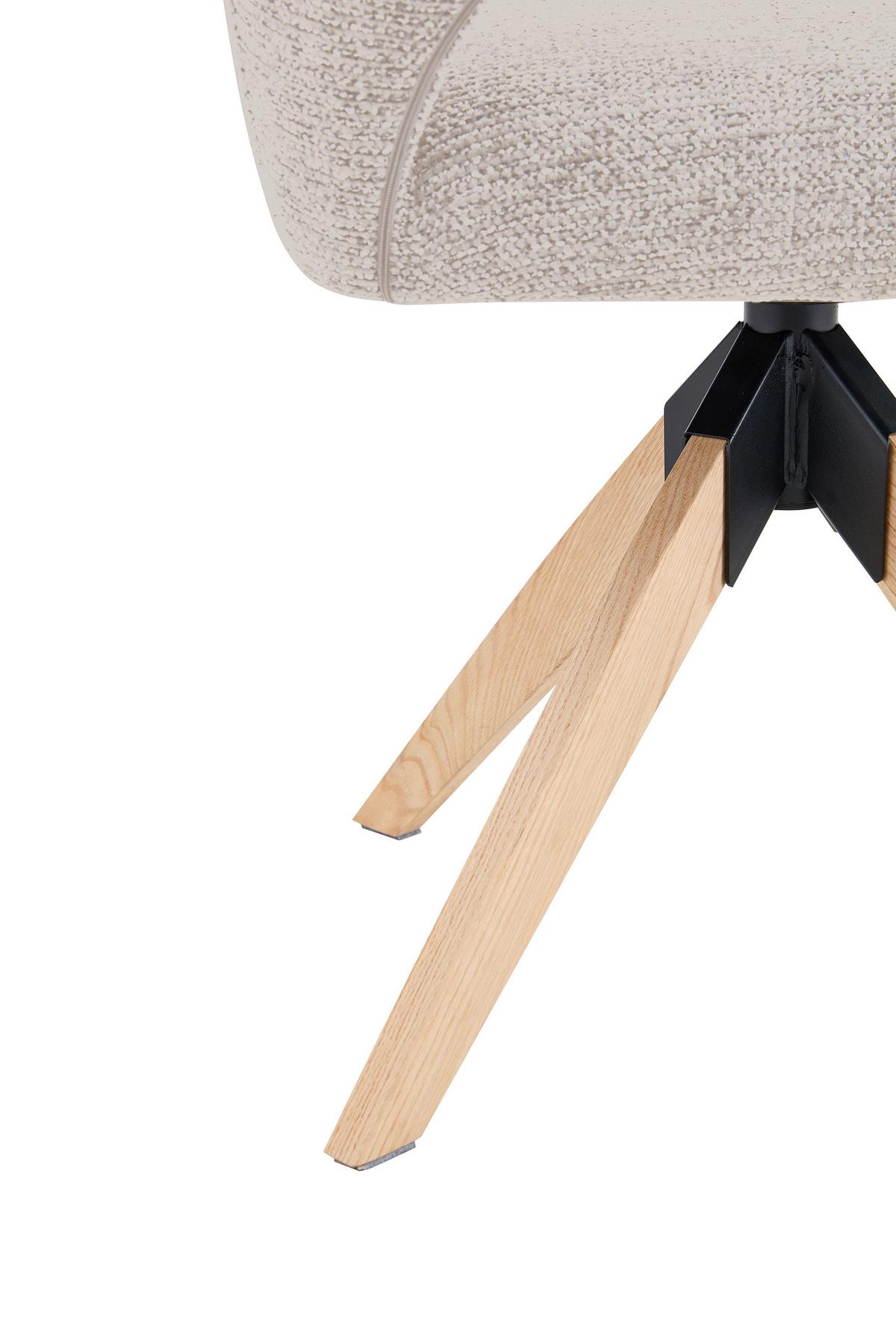 Armlehnstuhl Puro Eichefarben/Beige B: 60 cm - Eichefarben/Beige, MODERN, Holz/Textil (60/89/65,5cm) - Livetastic