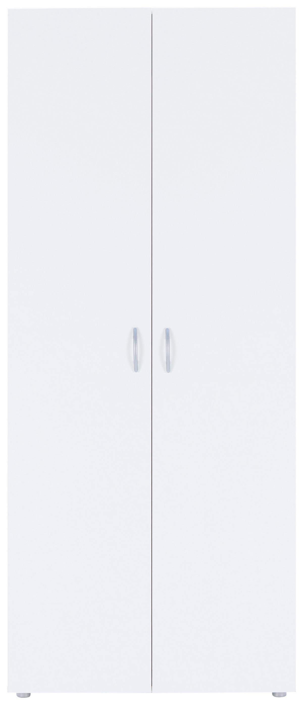 ŠATNÍ SKŘÍŇ BASIC 2 *CENOVÝ TRHÁK* - bílá/šedá, Konvenční, kompozitní dřevo/plast (74/179/51,6cm) - Based