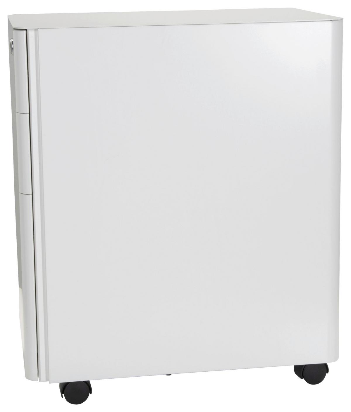 Rollcontainer Color I Weiß - Weiß, MODERN, Kunststoff/Metall (30/59/50cm) - MID.YOU