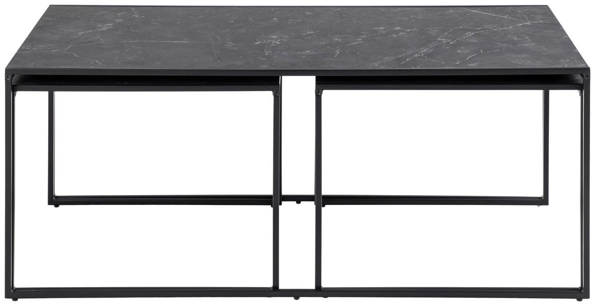 Couchtischset Infinity - Schwarz, KONVENTIONELL, Holzwerkstoff/Metall (56-120/56-60/44-48cm) - MID.YOU