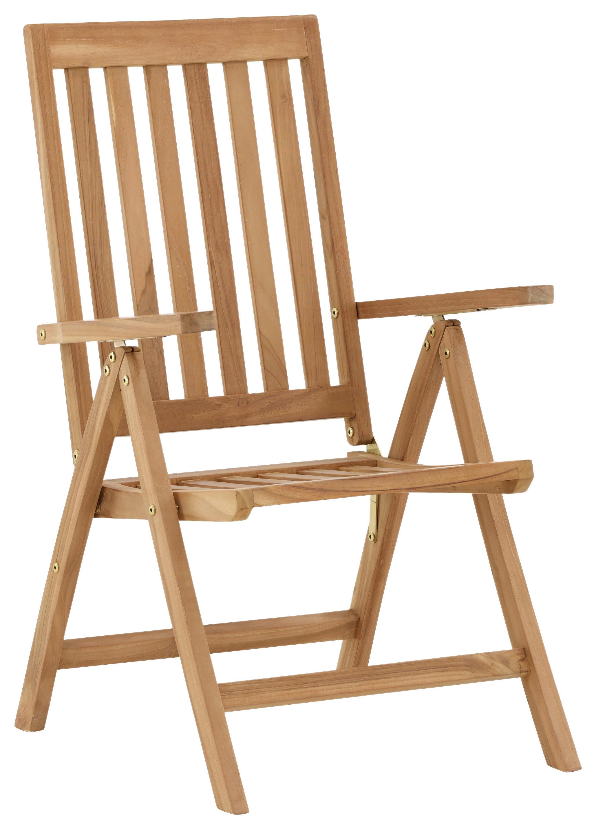 Klappstuhl Kenya - Teakfarben, KONVENTIONELL, Holz (62/105/73cm) - Gardenson