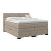 Boxspringbett Mit Topper & Bettkasten 160x200 April - Beige/Schwarz, MODERN, Textil (160/200cm)