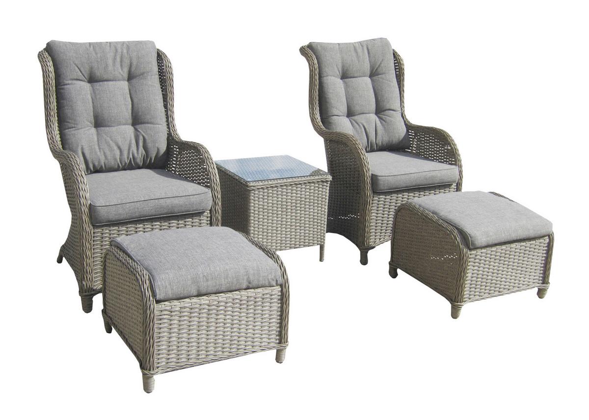 Gartenset Vikelund - Grau, KONVENTIONELL, Holz - Gardenson