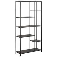 Policový regál NEWTON Š: 79,5 - černá, Konvenční, kov (79,5/165/30cm) - MID.YOU