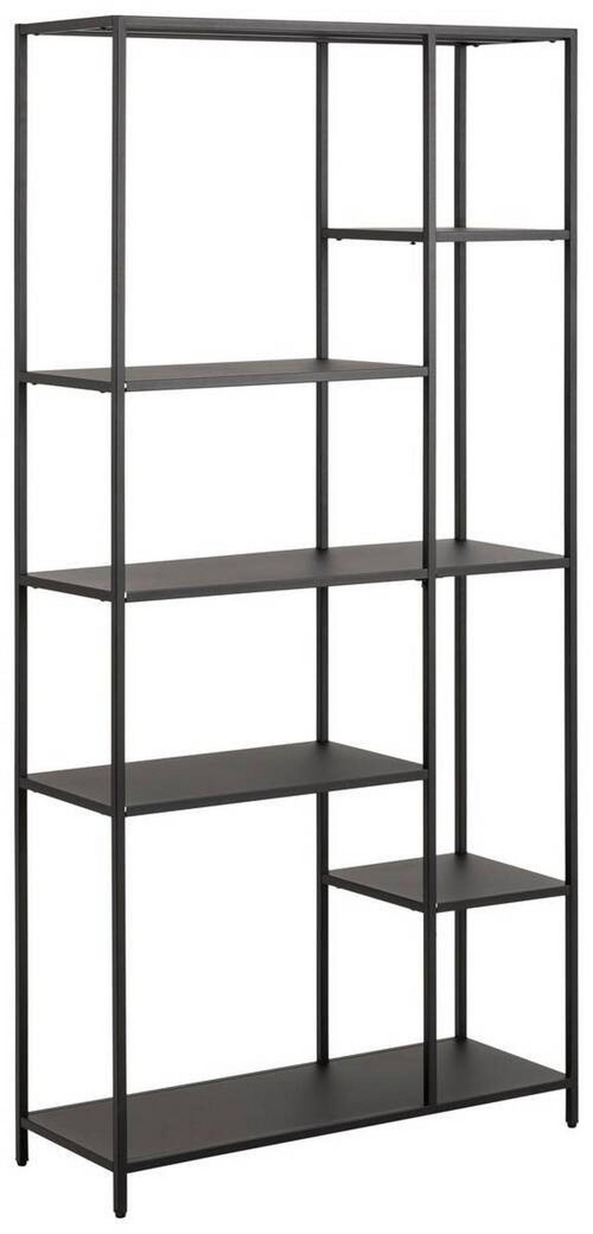 Policový regál NEWTON Š: 79,5 - černá, Konvenční, kov (79,5/165/30cm) - MID.YOU