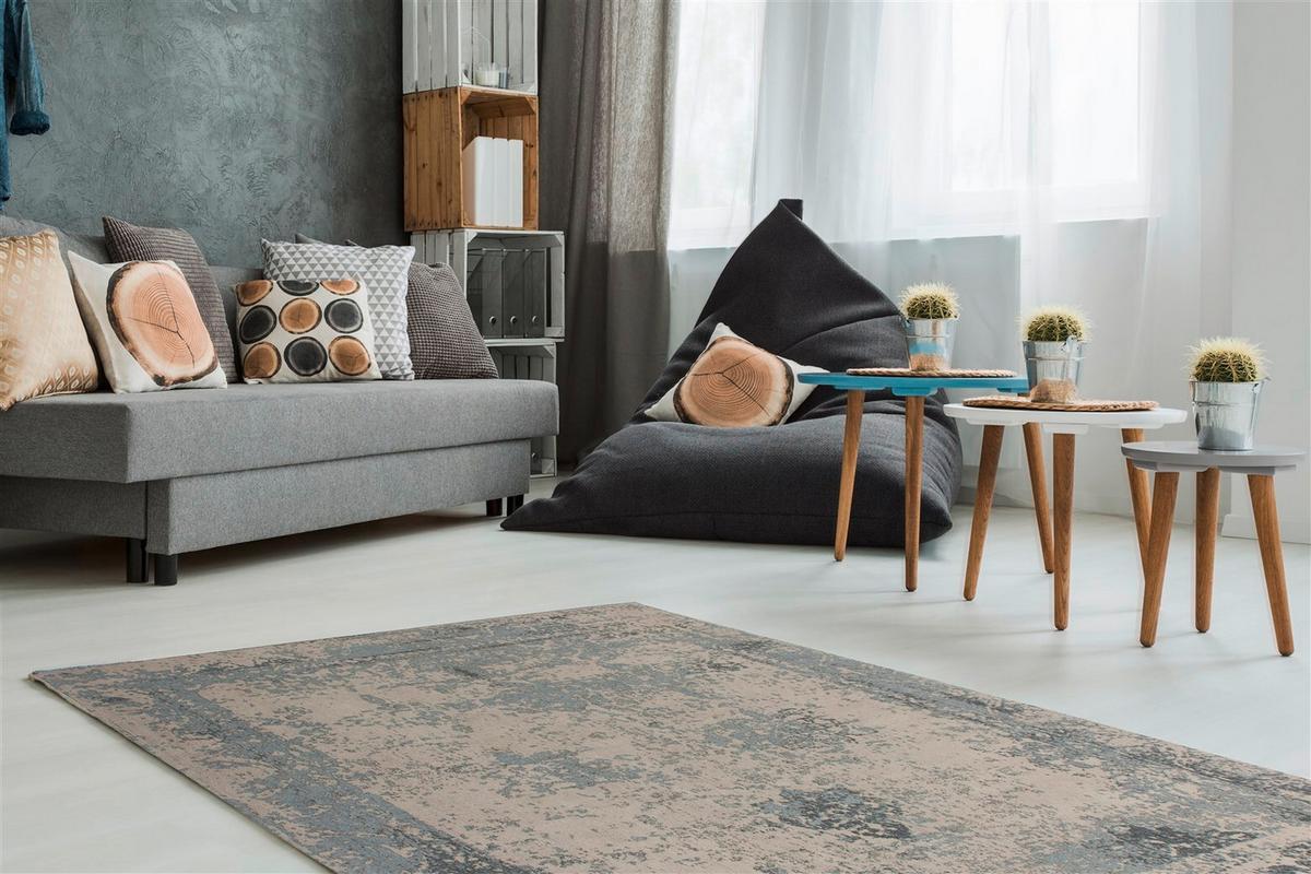 FLACHWEBETEPPICH Grau, BxL: ca. 80x150 cm - Grau, KONVENTIONELL, Textil (80/150cm) - Kayoom