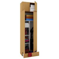 Víceúčelová skříň VANDOL, nástavba se zásuvkou - černá/barvy stříbra, Moderní, kompozitní dřevo/plast (70/238/39cm) - MID.YOU