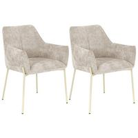 Armlehnstuhl Alea Chenille Beige, B: 62 Cm - Beige, MODERN, Holz/Textil (62/83/62cm) - MID.YOU