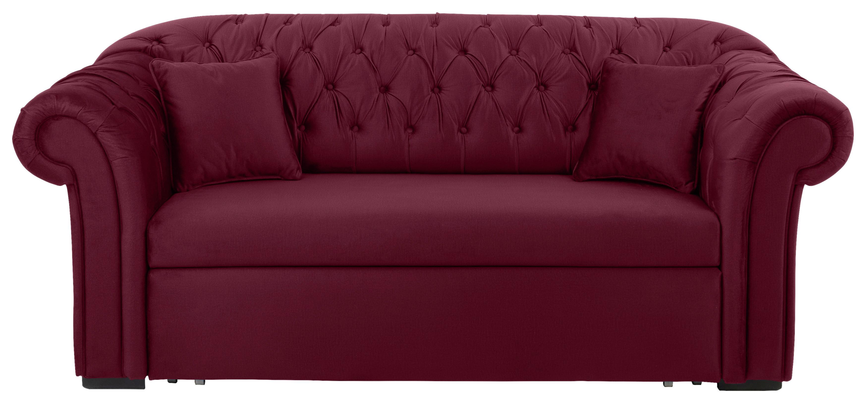 Schlafsofa Cupido - Rot/Schwarz, Design, Textil (213/86/99cm) - MID.YOU