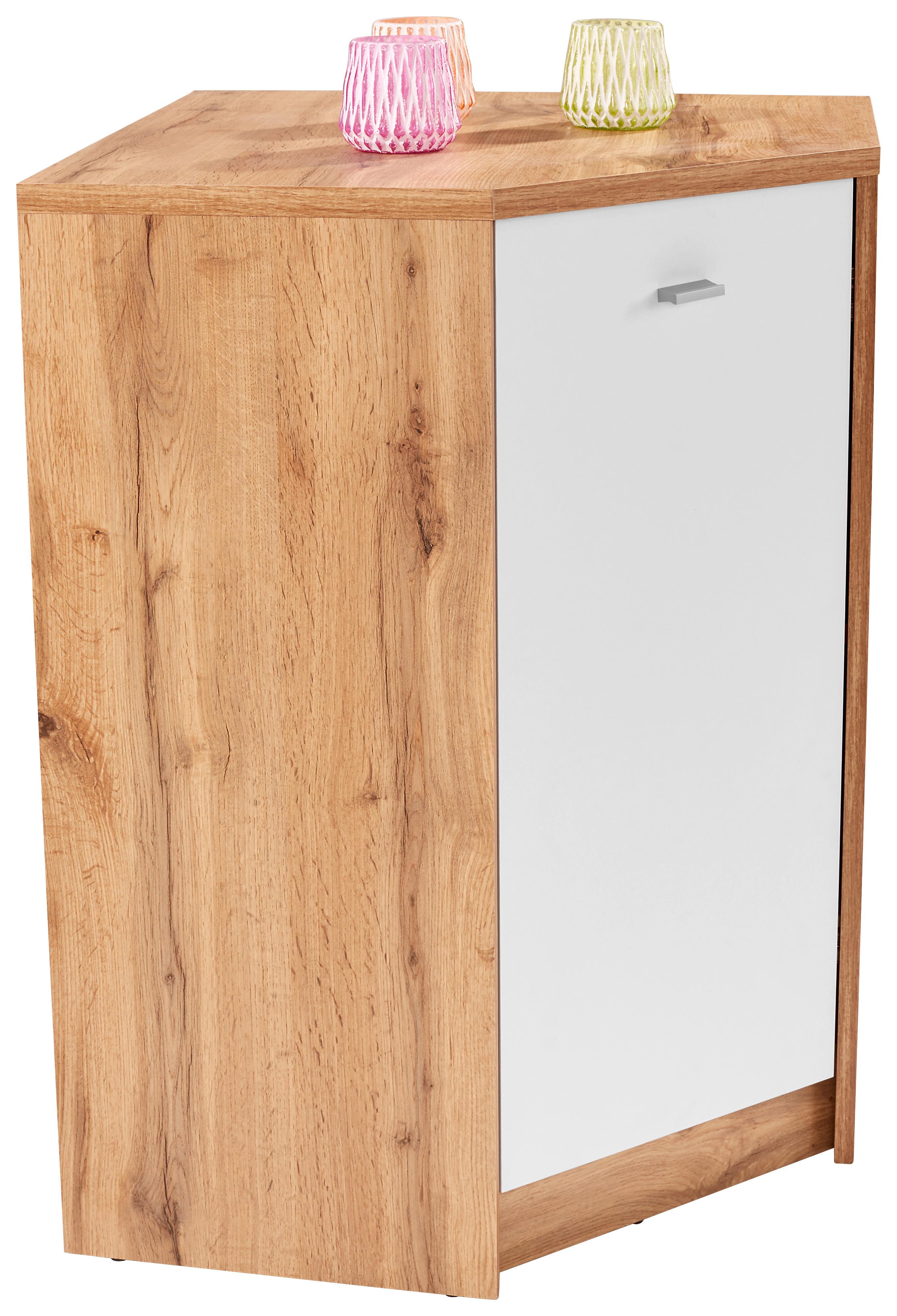 KOMODA 4-YOU NEW YUK10 - čierna/biela, Modern, kompozitné drevo/plast (60,9/85,4/60,9cm)